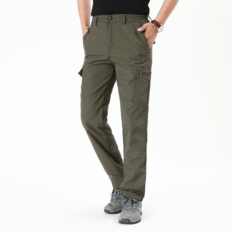 All Seasons Men Cargo Pants Solid Outdoor Casual Elastic Pants