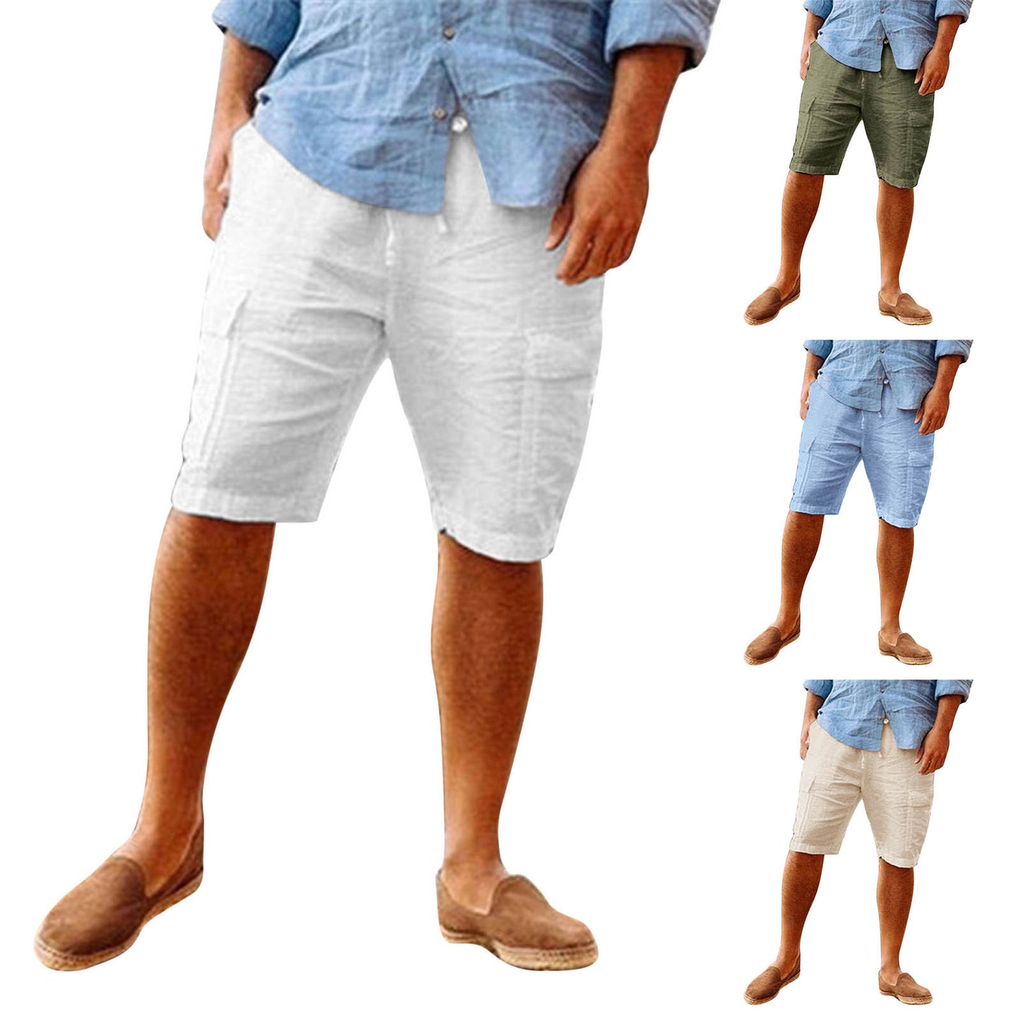 Hawaiian cotton/linen shorts