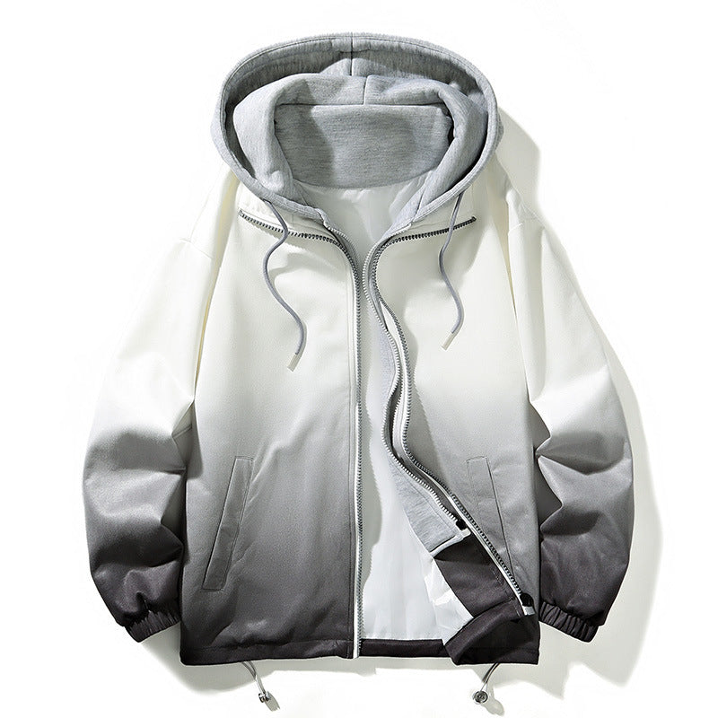 Casual hooded jacket for men - ideal for spring and autumn, comfortable and loose fitting