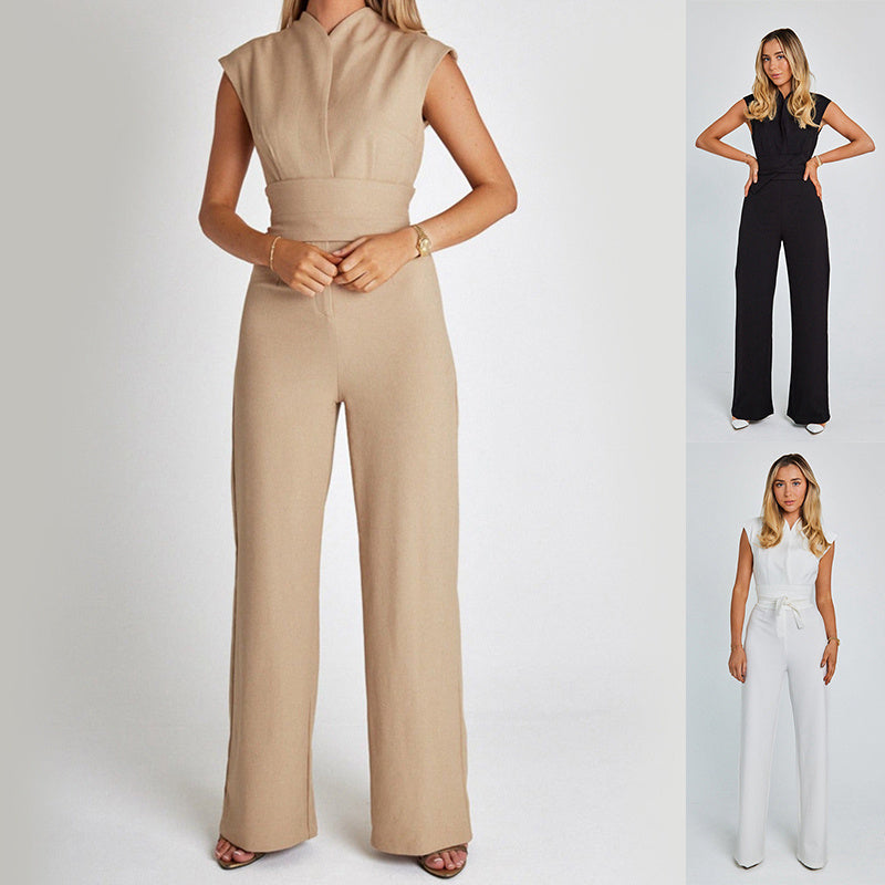 Elegante jumpsuit met wijde pijpen voor de zomer - Stijlvol en comfortabel