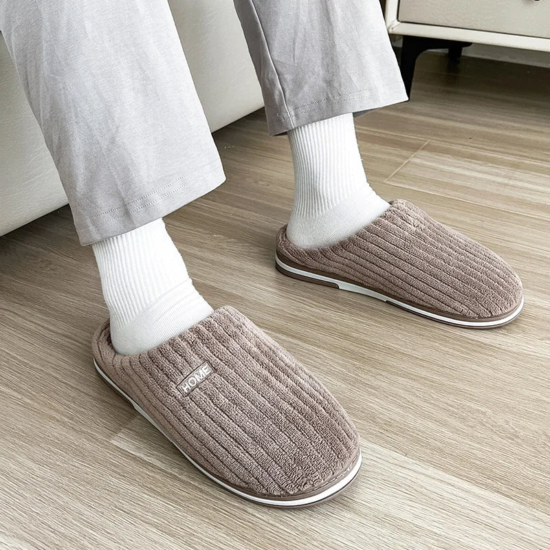 Warm slippers with anti-slip