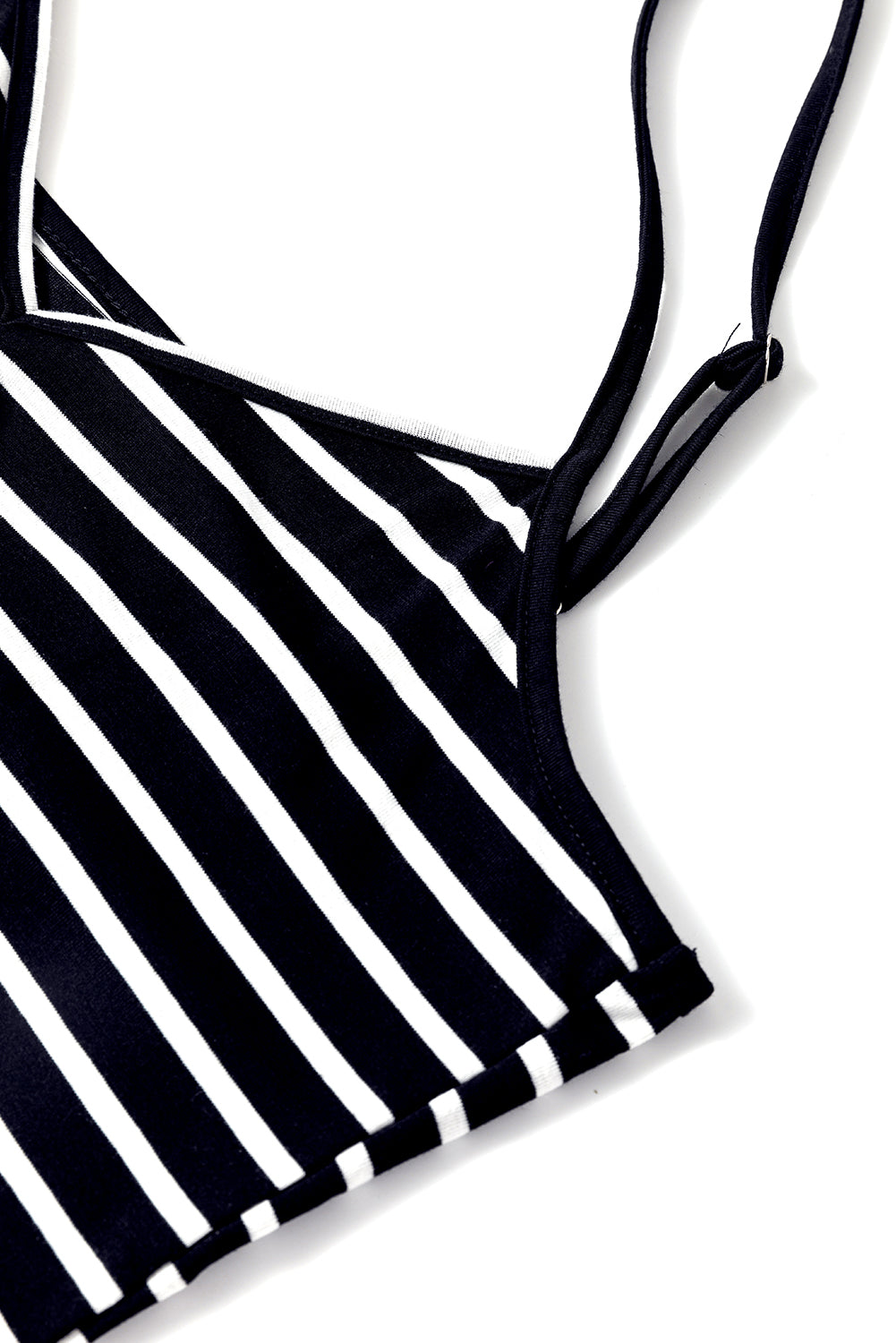 Black Striped Split Pencil Dress