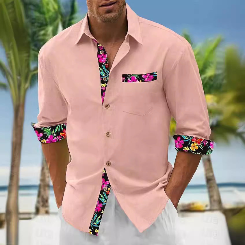 New Linen Shirt for Men with Trendy Print – Popular Men's Shirts