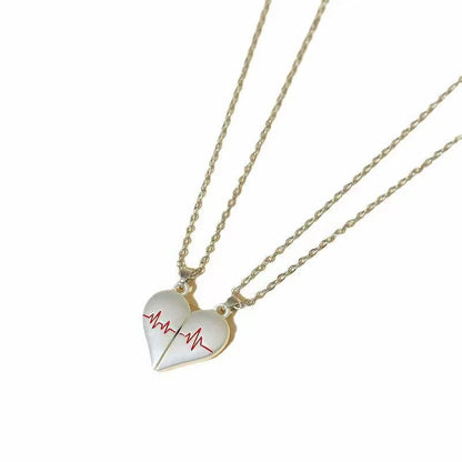 Heartbeat Magnetic Heart Necklace – Love Jewelry for Couples | Romantic Necklace for Lovers