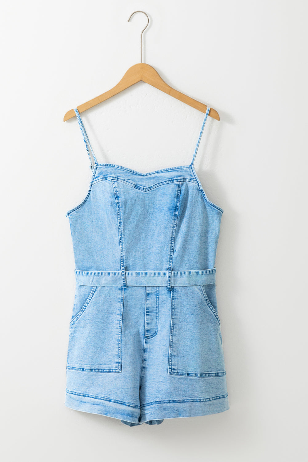 Beau blue denim romper