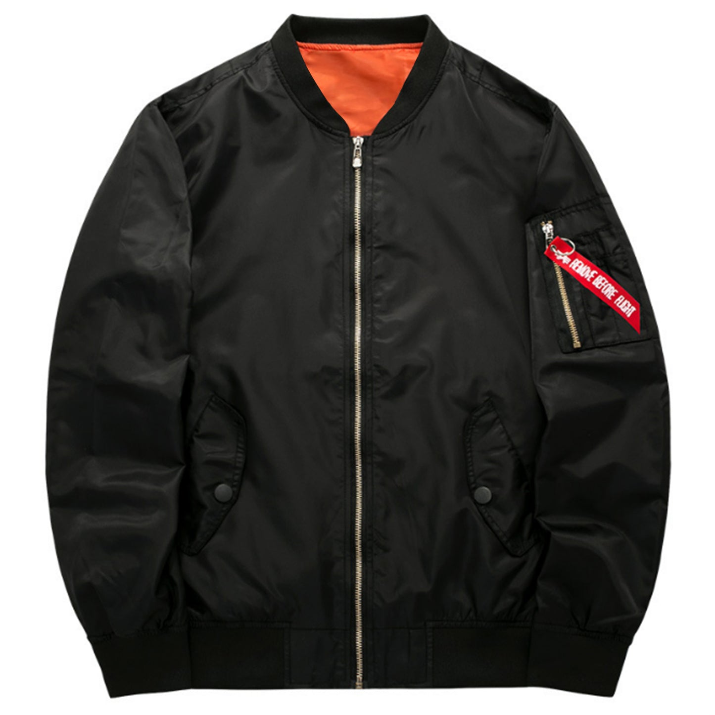 Bomber Jacket Solid Stand Collar Male Brand Jas