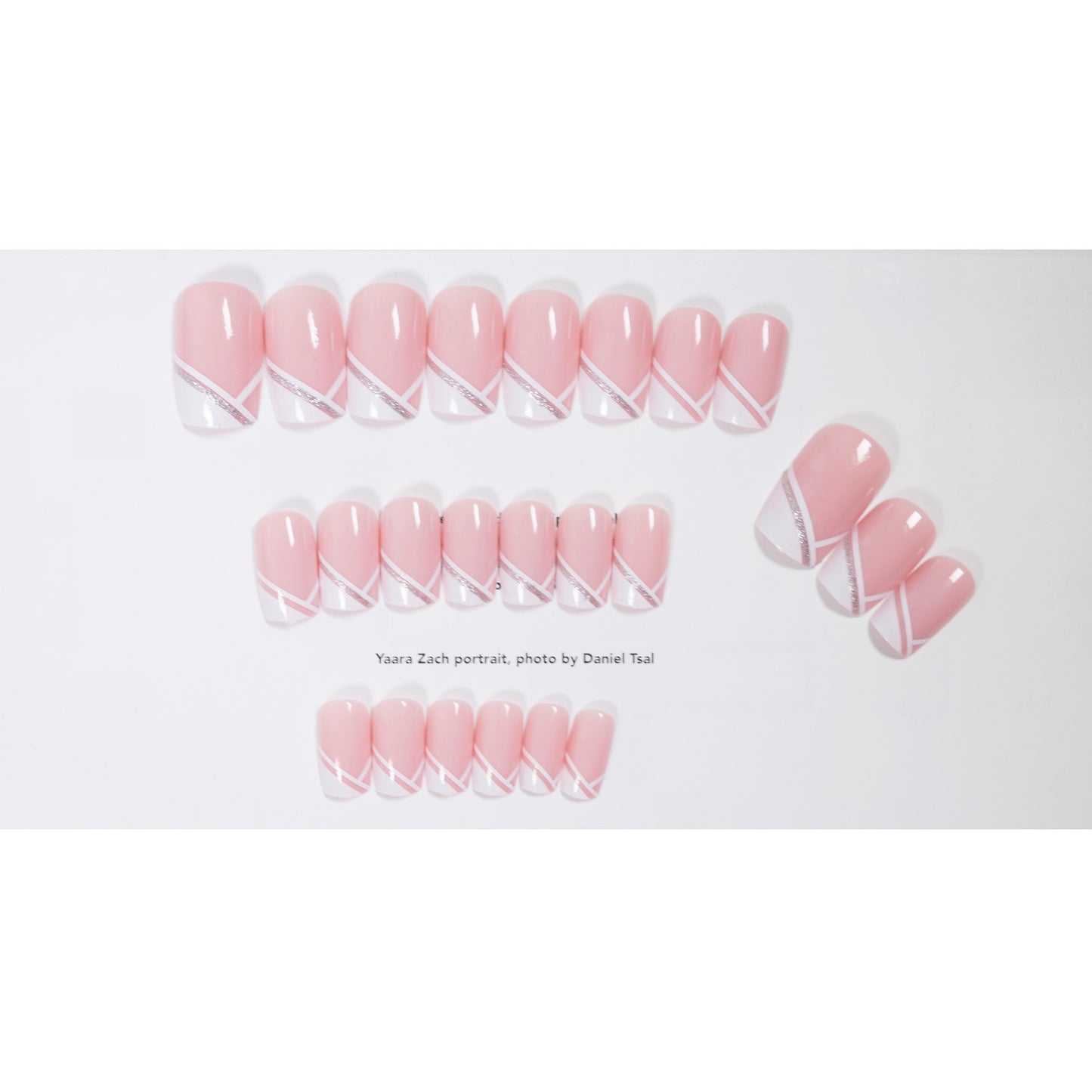 Beveled french simple wearable manicure finished artificial nails