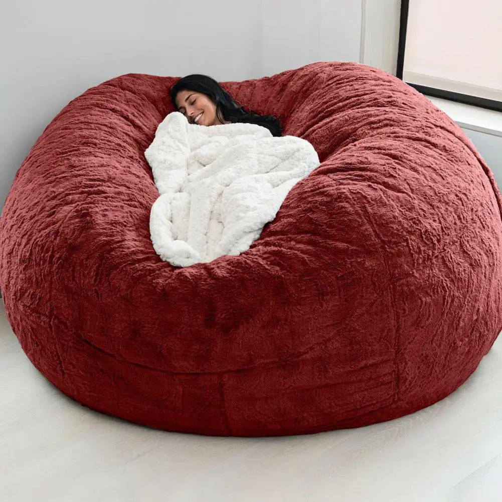 Heat Up Your Winter with the Luxury Faux Fur Lounge Beanbag – Where Comfort Becomes Queen!