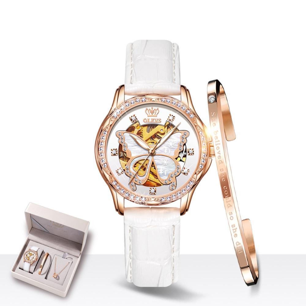 Ladies Automatic Mechanical Watch Gift Pack: Luxury and Style in One Set