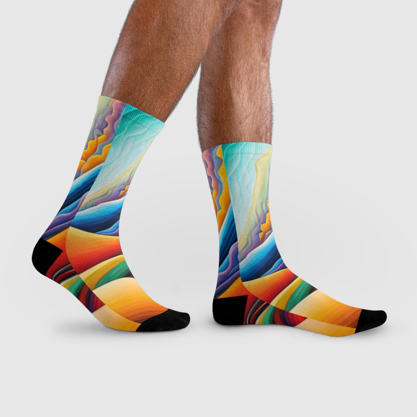 Socken mit Kunstdruck