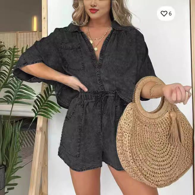 Trendy denim urban set for the summer