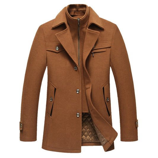 Men's wool coat made of wool - Stylish and warm autumn and winter coat for men