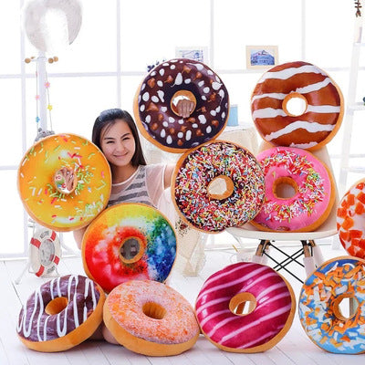 Donut cartoon plush pillow