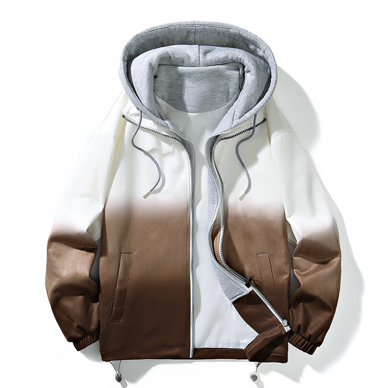 Casual hooded jacket for men - ideal for spring and autumn, comfortable and loose fitting