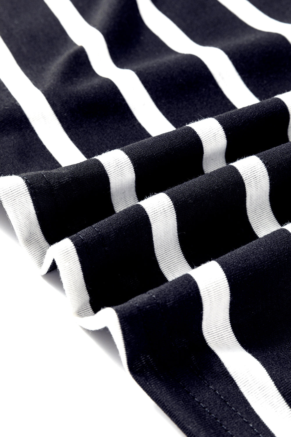 Black Striped Split Pencil Dress