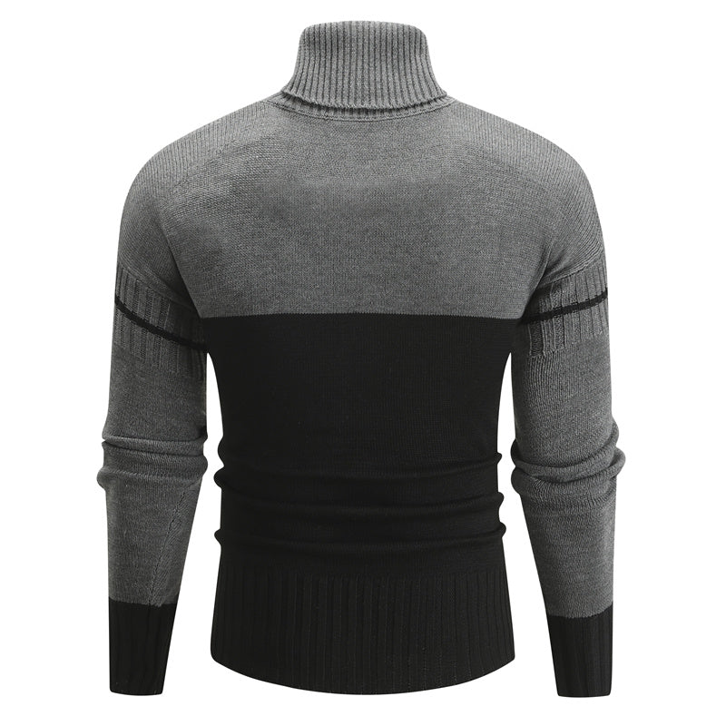 Rollkragenpullover aus 100 % Baumwolle, schmaler, lässiger, warmer Pullover