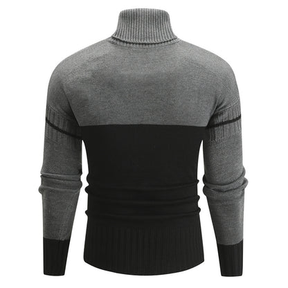 100% Cotton turtleneck sweater pullover slim casual warm sweater