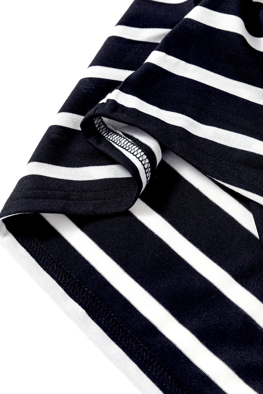 Black Striped Split Pencil Dress