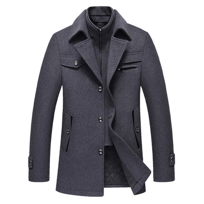 Men's wool coat made of wool - Stylish and warm autumn and winter coat for men