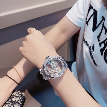 Trendy Ladies Automatic Skeleton Mechanical Watch – Style and Technology in One