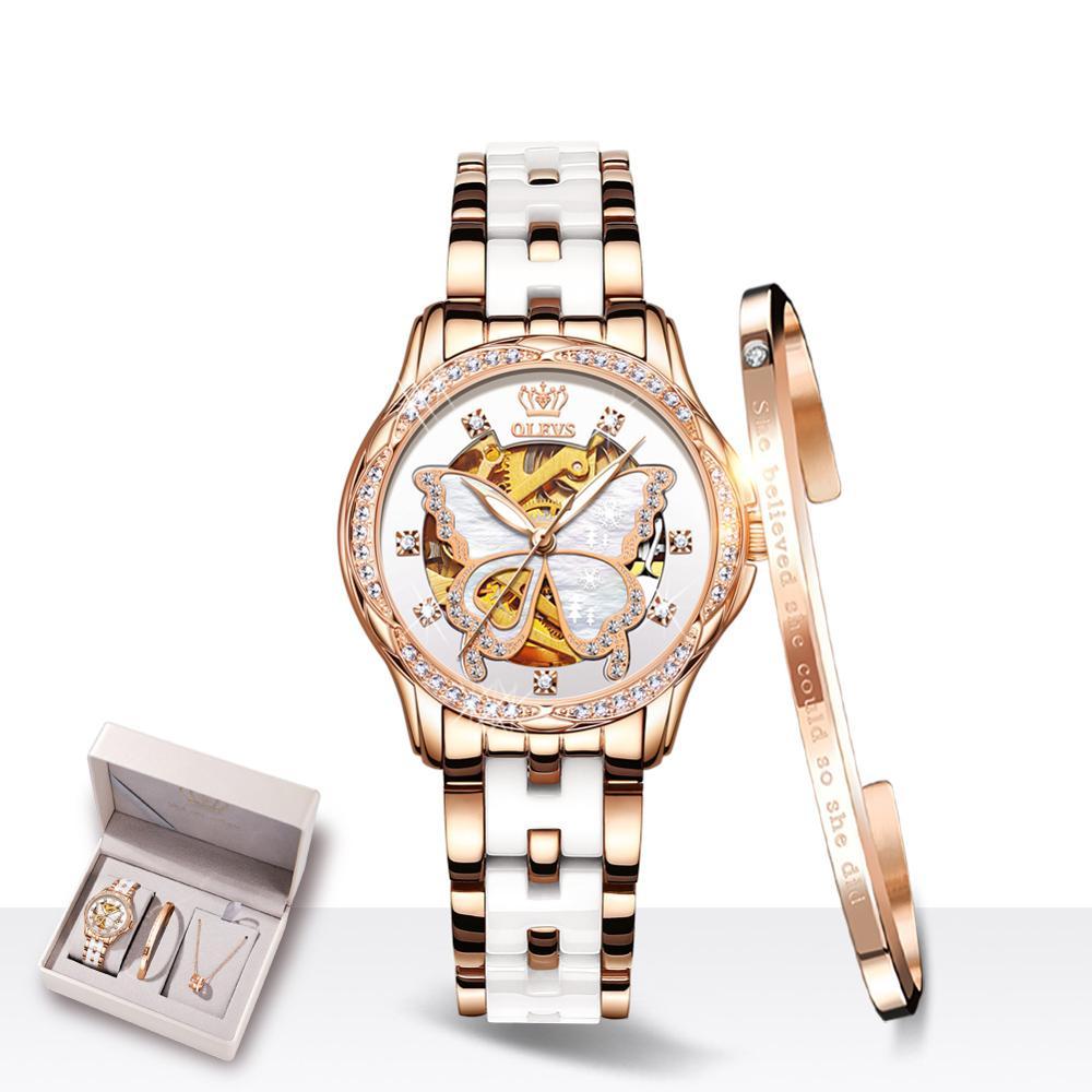 Ladies Automatic Mechanical Watch Gift Pack: Luxury and Style in One Set