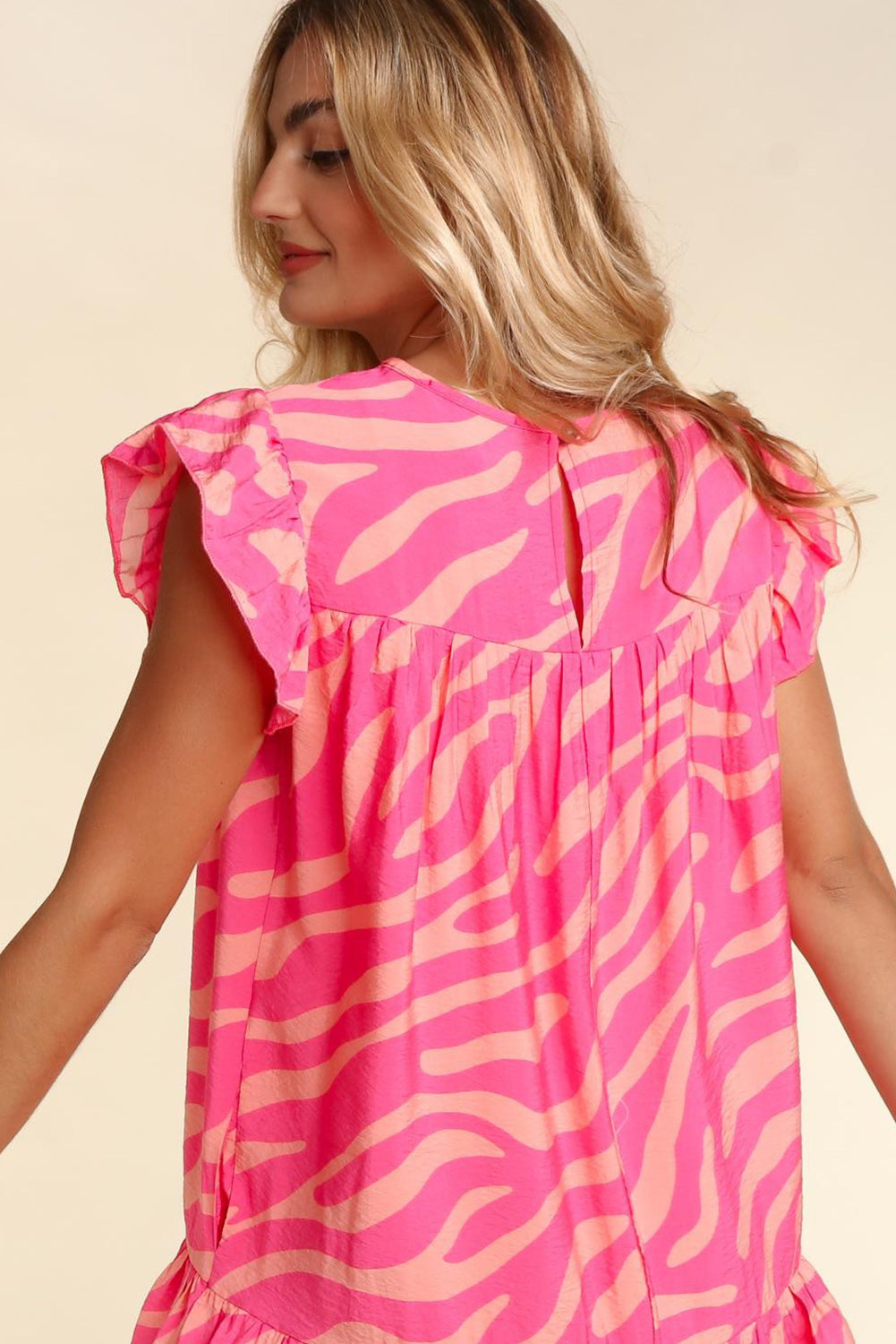 Dress zebra pattern pink