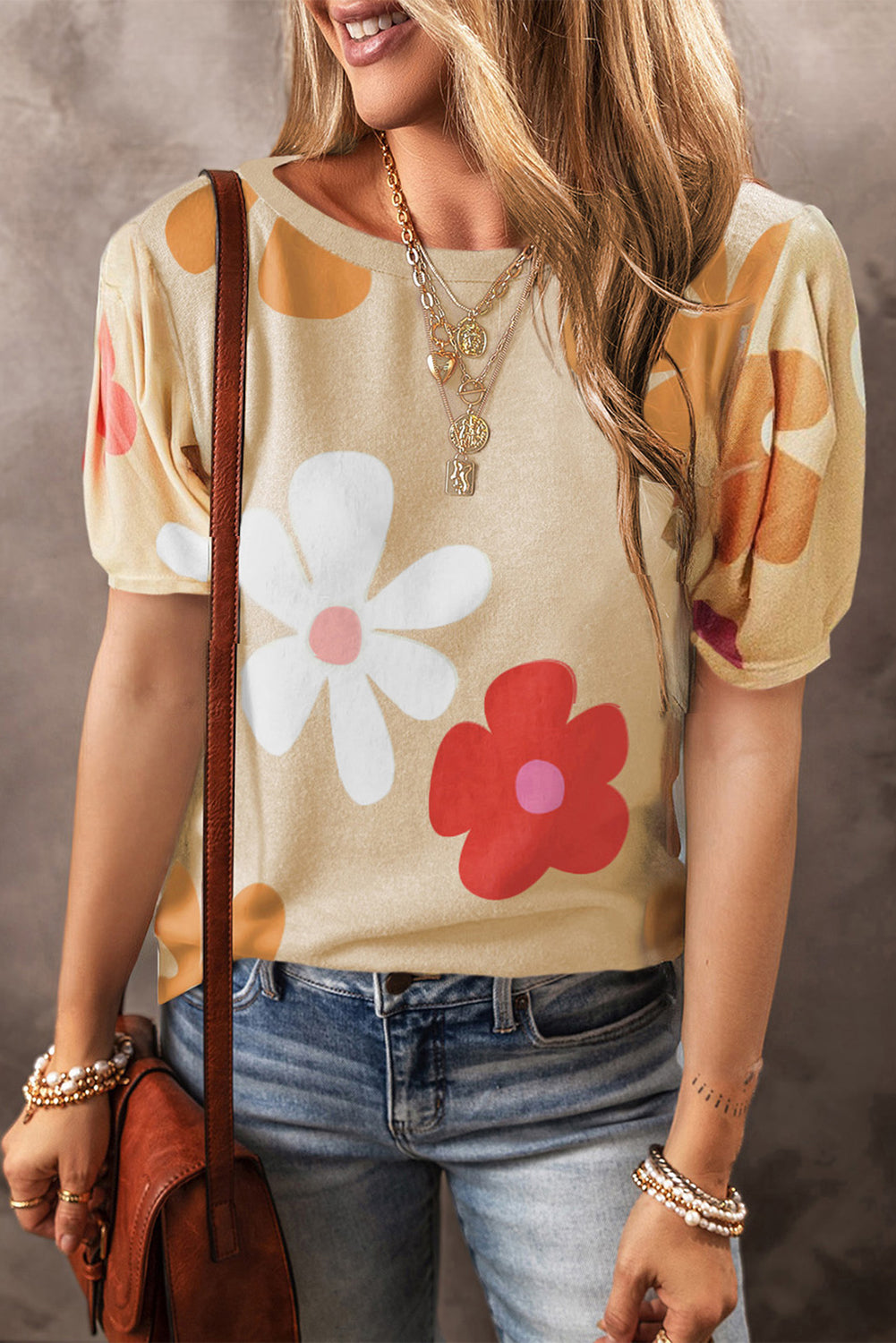 Black Tee with floral print