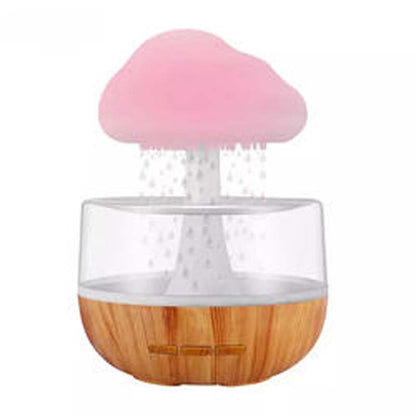 2-in-1 Desk Humidifier Rain Cloud Aromatherapy Essential Oil Zen Diffuser &amp; Raining Cloud Night Light Mushroom Lamp