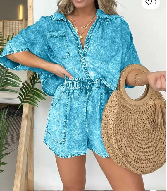 Trendy denim urban set for the summer