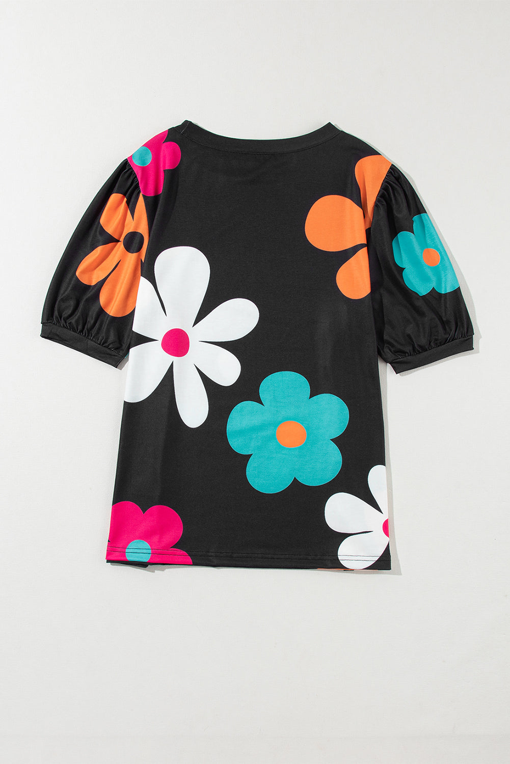 Black Tee with floral print