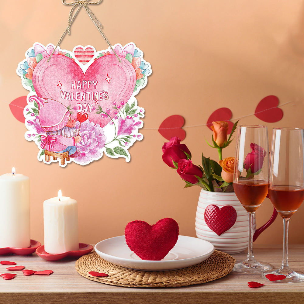 Valentine's Day Decorative Gift Garland &amp; Paper Door Hangers | Perfect for Romantic Decorations