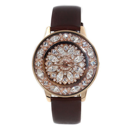 Luxury British Style Waterproof Ladies Watch with Diamonds