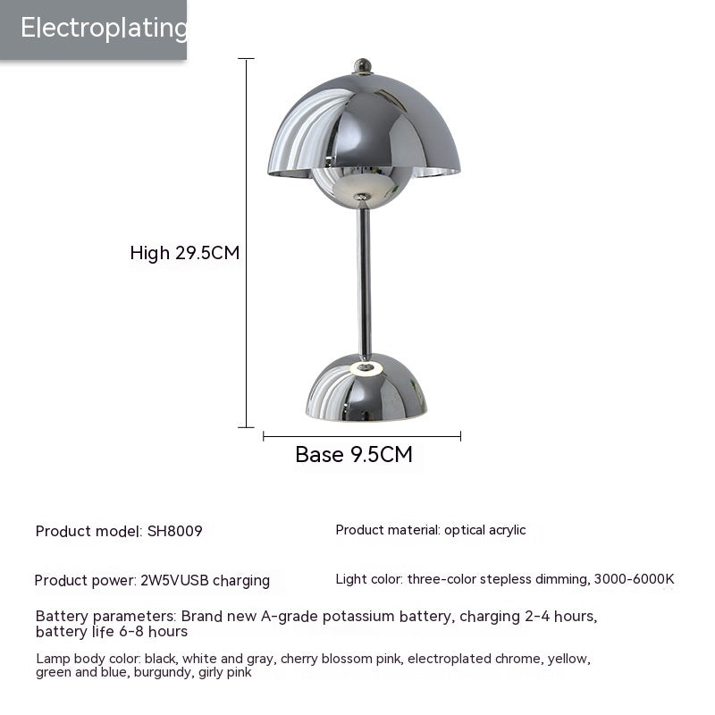 Pilz Tischlampe Schreibtischlampe Touch tragbare Lampe LED wiederaufladbare Nachtlicht für Zimmer Schlafzimmer Home Dekoration Geschenke Tischlampe