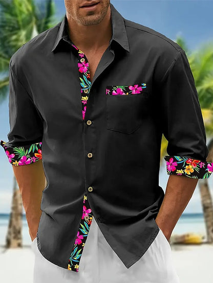 New Linen Shirt for Men with Trendy Print – Popular Men's Shirts