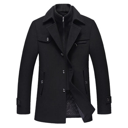 Men's wool coat made of wool - Stylish and warm autumn and winter coat for men