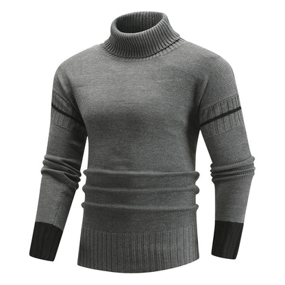 100% Cotton turtleneck sweater pullover slim casual warm sweater