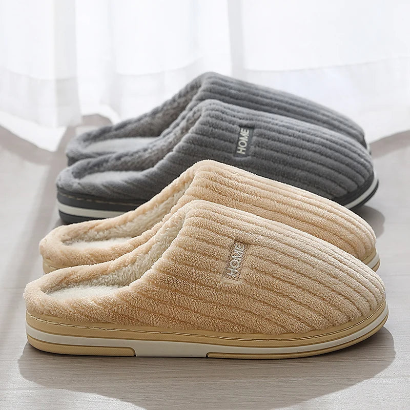 Warm slippers with anti-slip