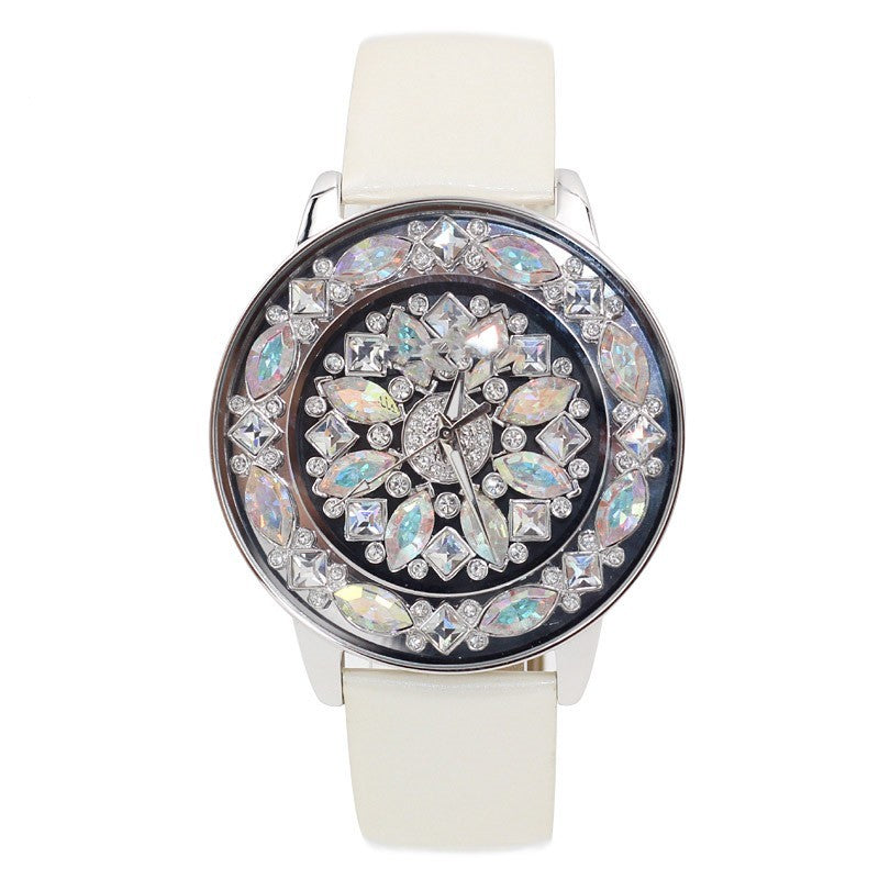 Luxury British Style Waterproof Ladies Watch with Diamonds