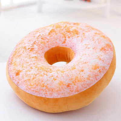 Donut cartoon plush pillow