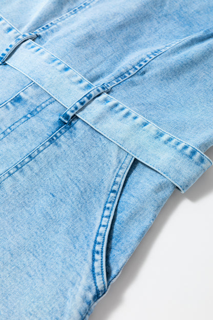 Beau-blauer Denim-Strampler