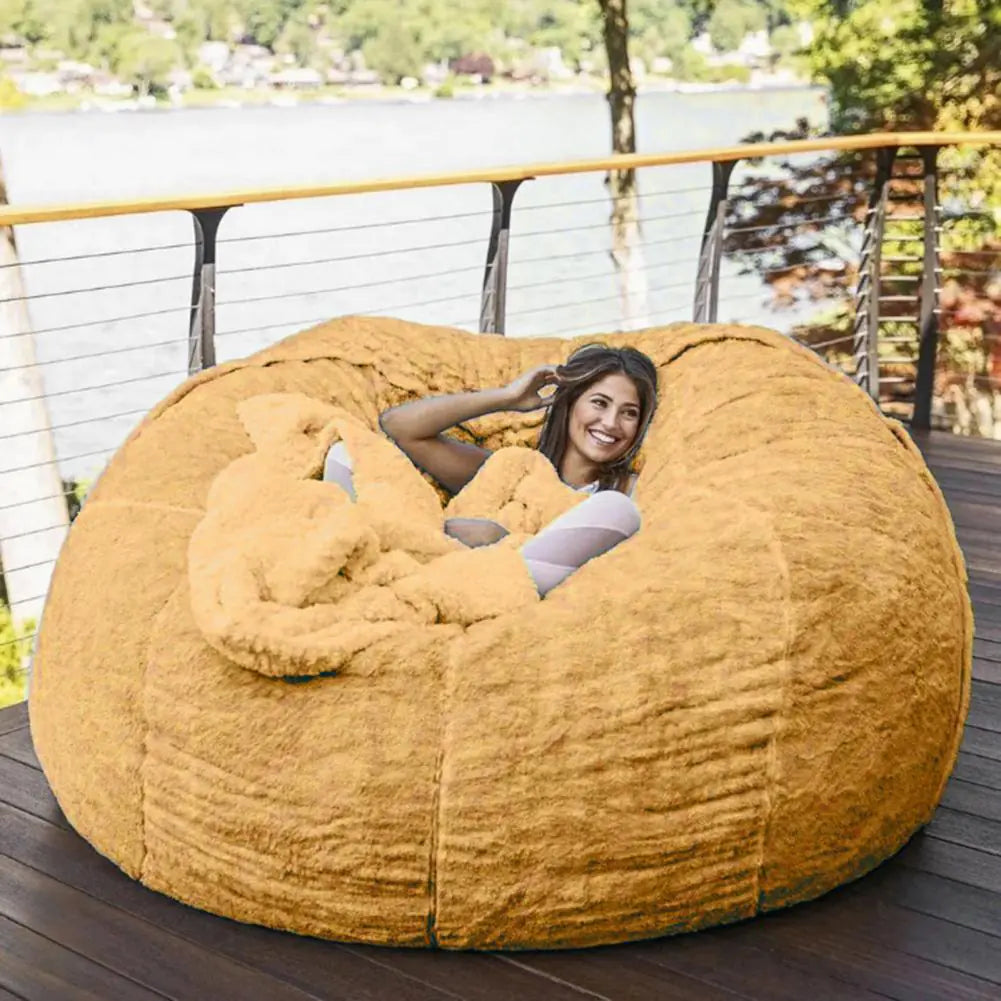 Heat Up Your Winter with the Luxury Faux Fur Lounge Beanbag – Where Comfort Becomes Queen!