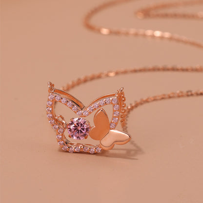 Butterfly Pendant Necklace for Women