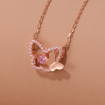 Butterfly Pendant Necklace for Women