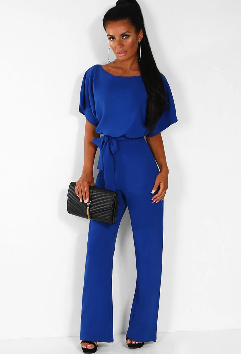 Fashion lace-up jumpsuit 7 colors