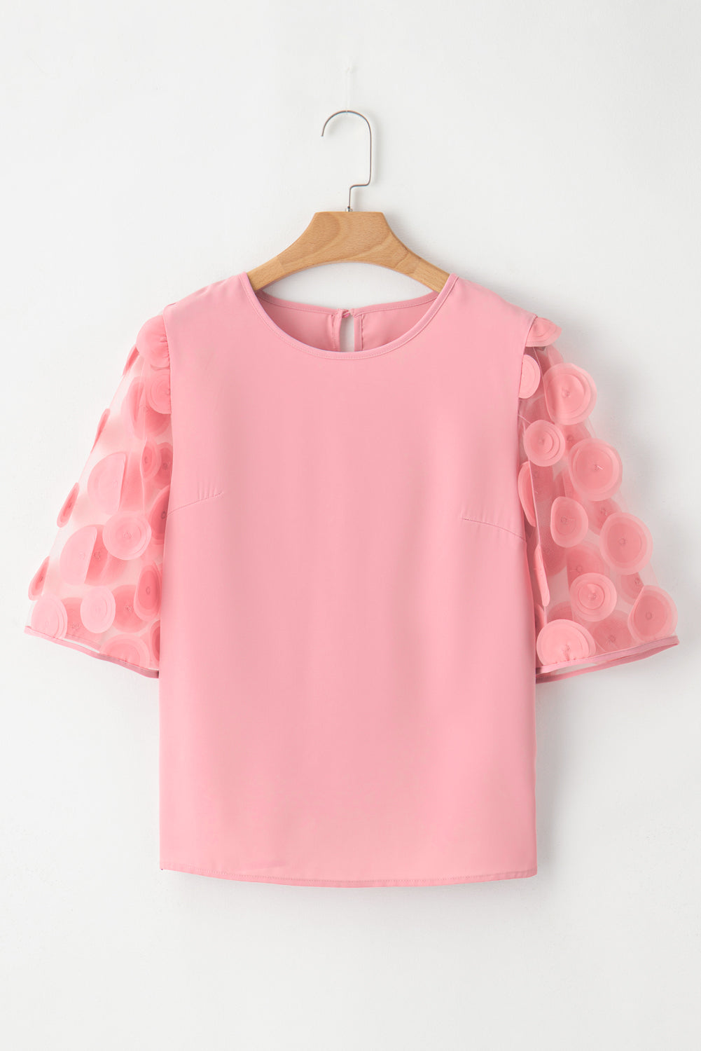 Pink mesh blouse