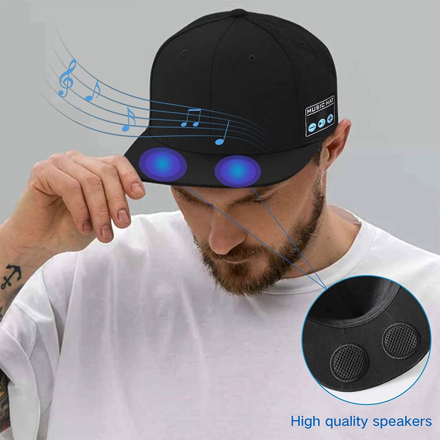 European Street Hip-hop Music Headphones Baseball Caps