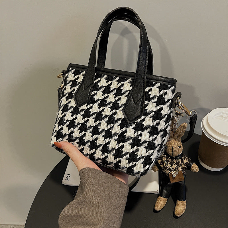 Fashionable Houndstooth Shoulder Bags