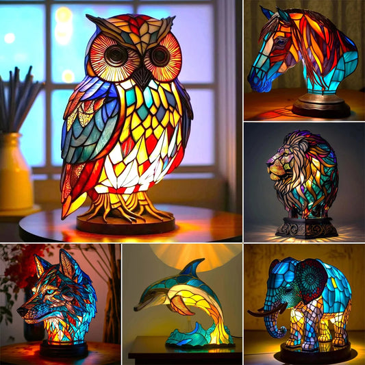 3D Kleurrijke dierenlamp