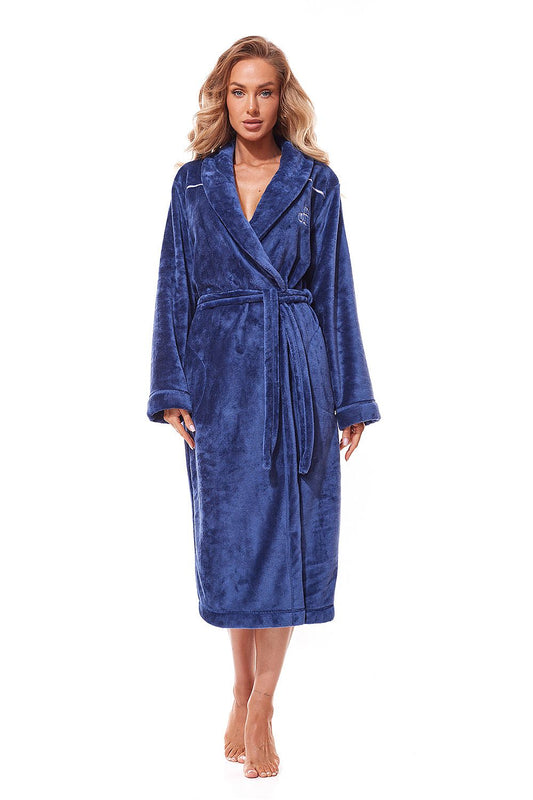 Long dressing gown model 188081 L&amp;L collection