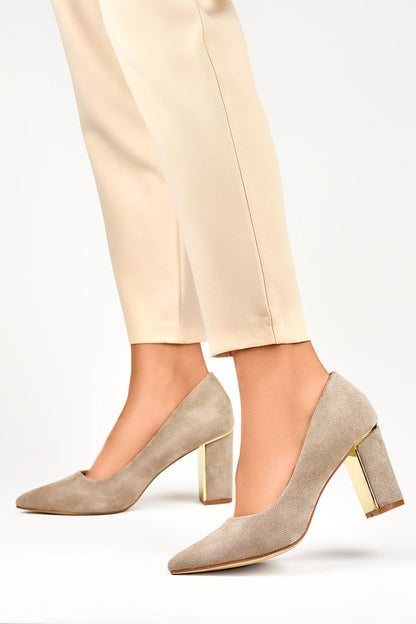 Pumps with thick heel model 190050 PRIMO